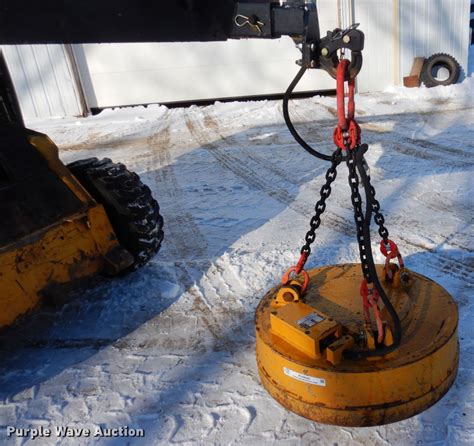 skid steer mounted magnet|skid steer moley magnetics video.